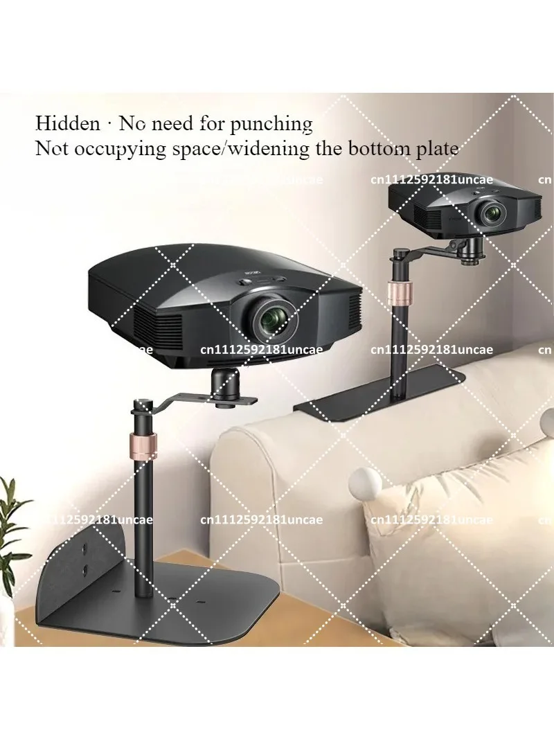 Portable Projector Stand No Drill, Fits Headboard and Desktop for Home Use