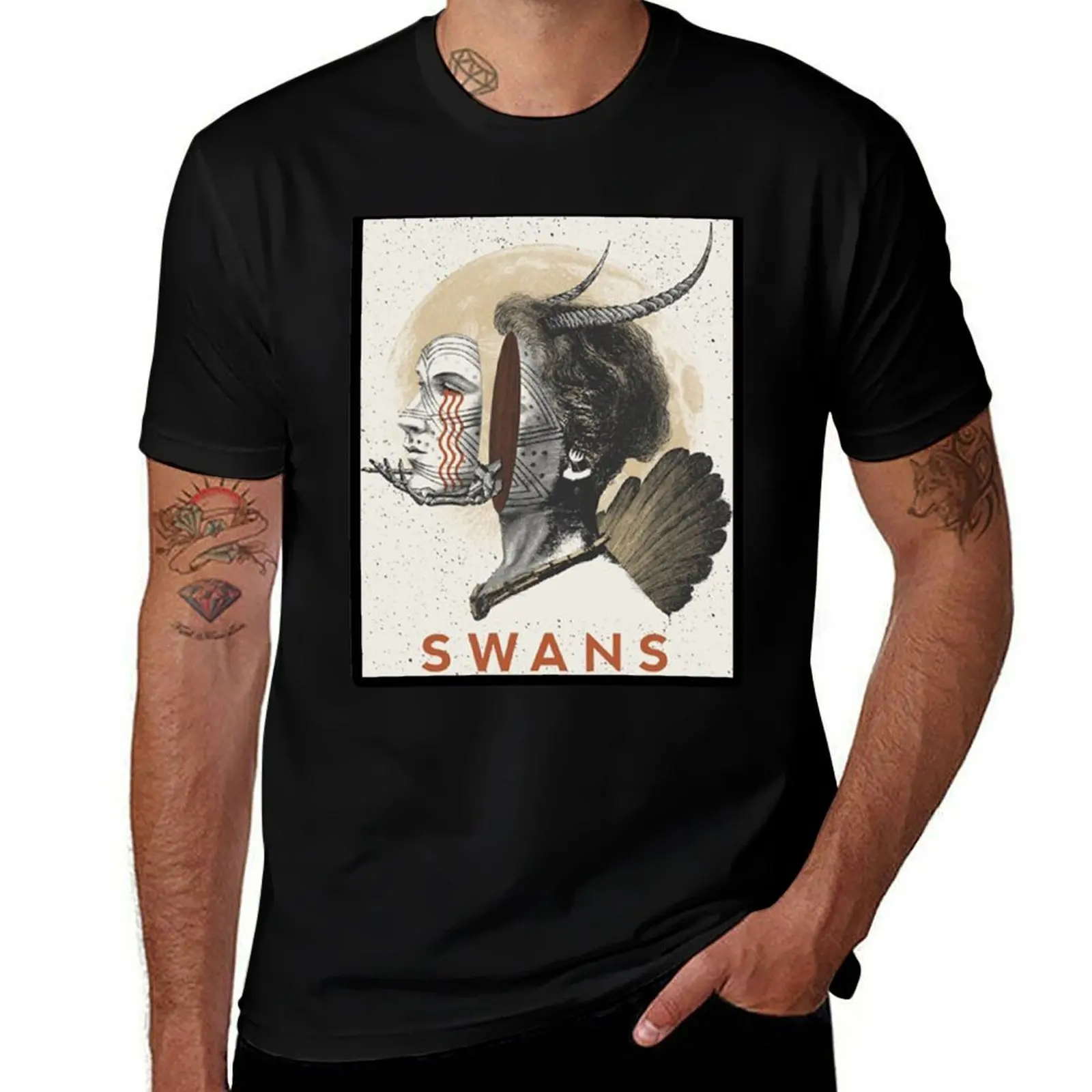 

SWANS MUSIC ARTWORK T-Shirt funny t shirts cotton t shirts for man pack cotton t shirt men 100% cotton luxury brand T-Shirt