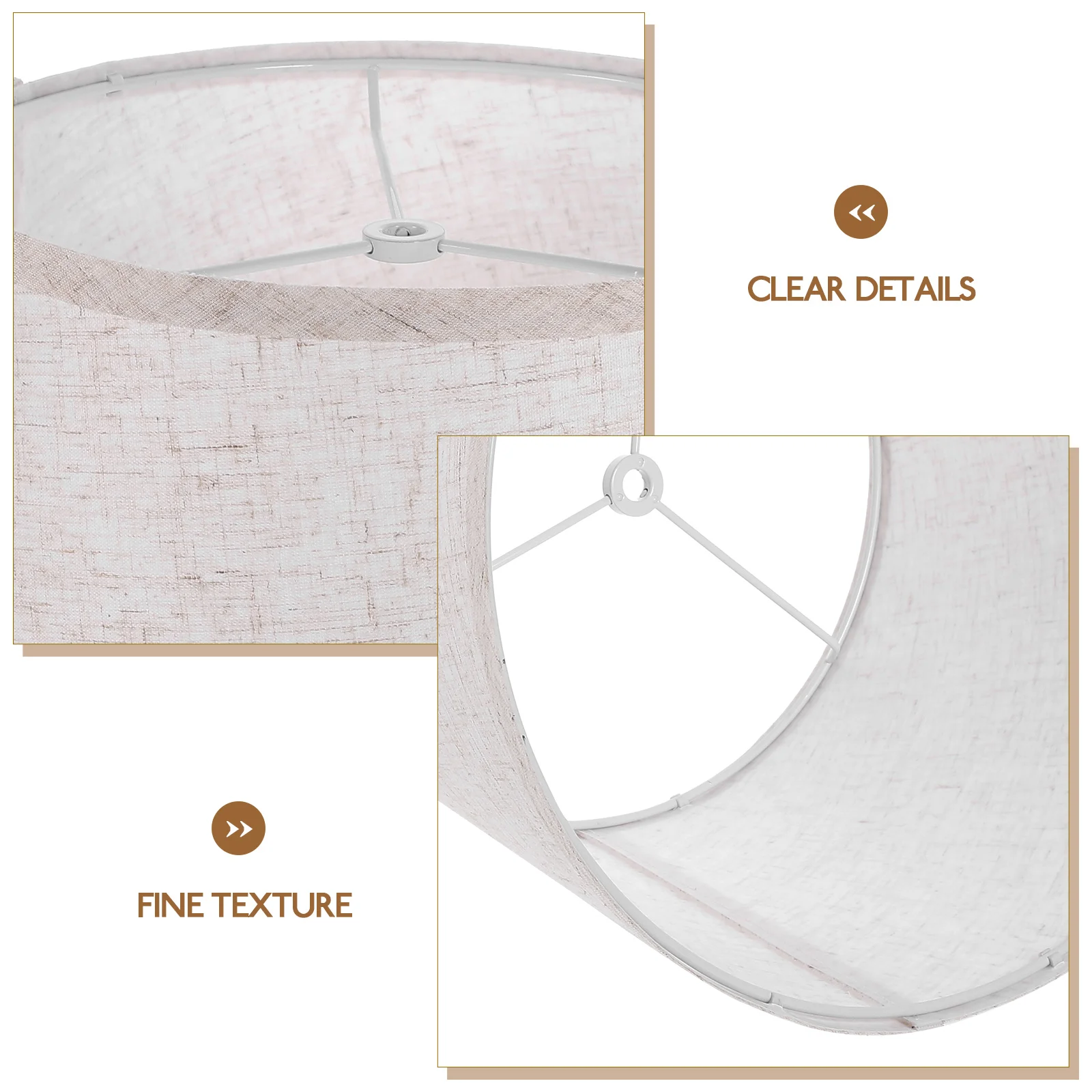

American Fabric Lampshade 250x300x200mm Superior Cloth Drum Shades Table Floor Bedside Replacement Home Hotel Bar Bedroom