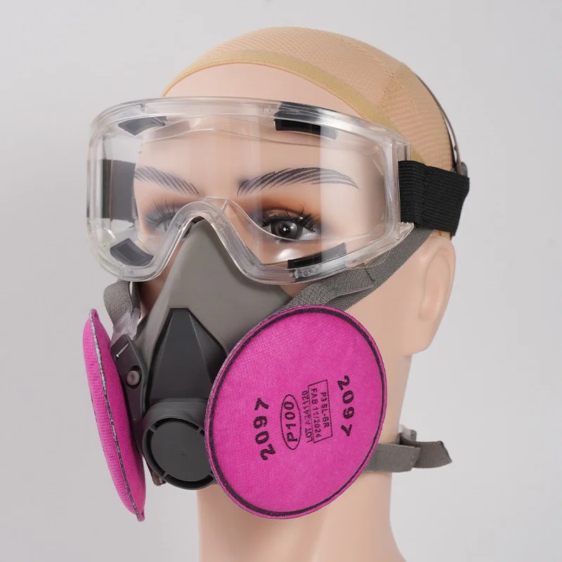 Dust Mask With 2091 Filter Cottons Personal Protection Anti-Dust Respirator Reusable Washable