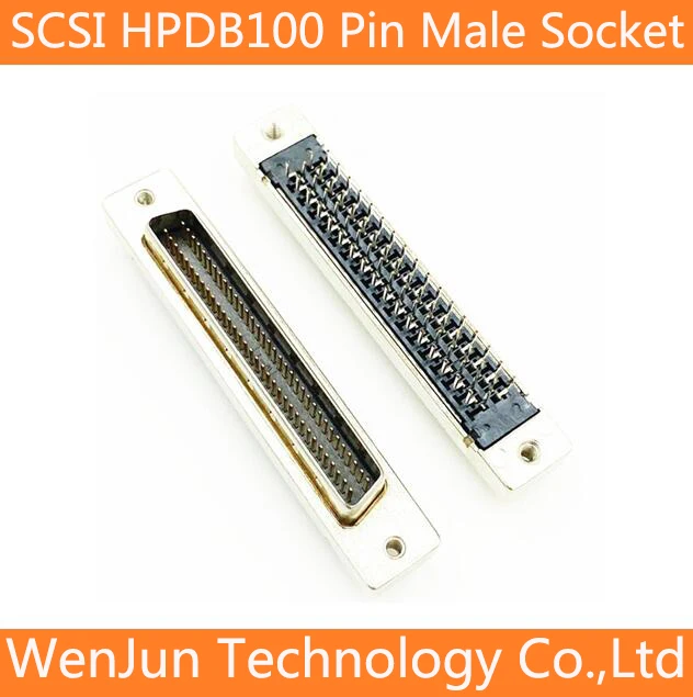 SCSI HPDB100 Pin Male Socket SCSI HPDB100pin Straight Needle and elbow Needle Welding Connector