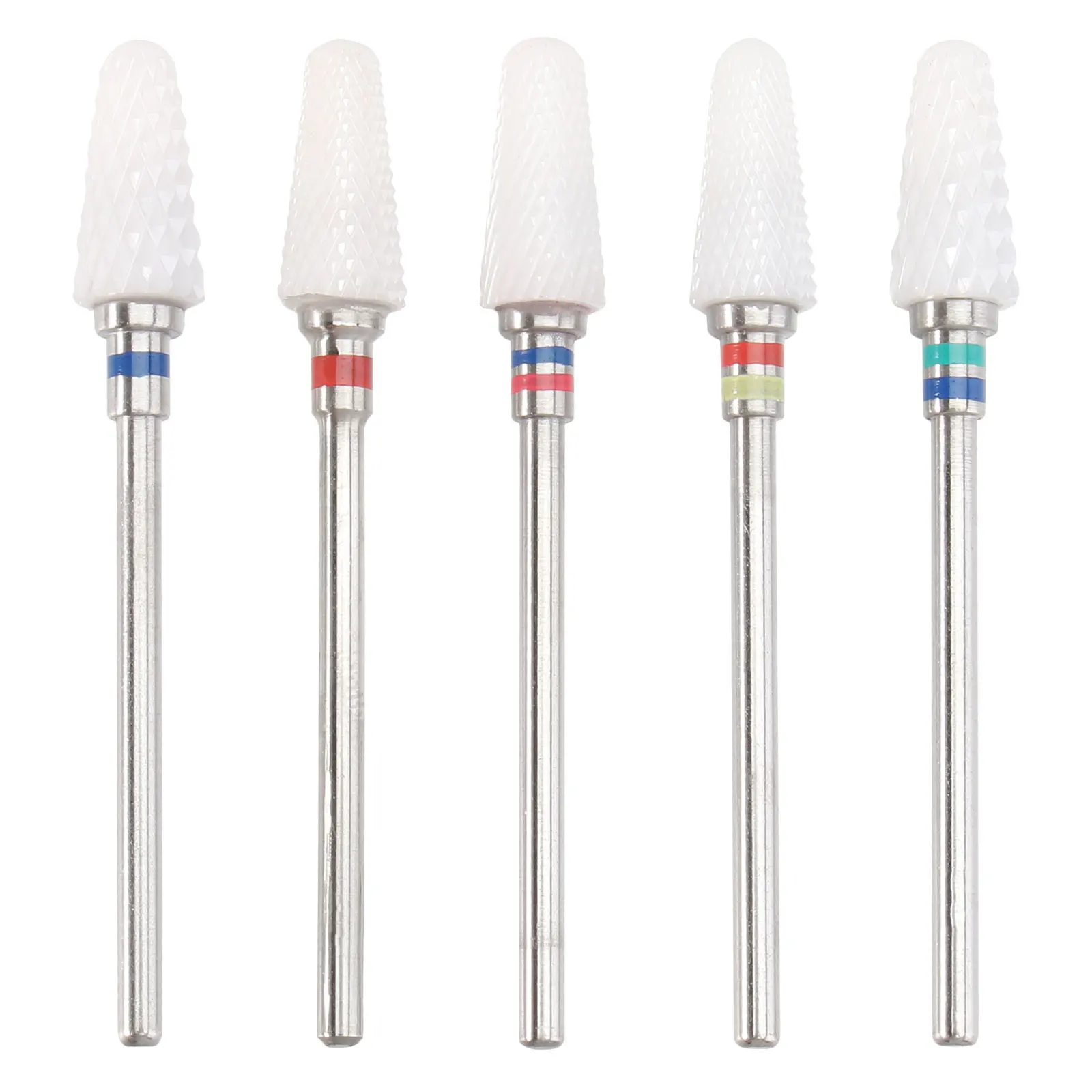 5 قطعة رأس مطحنة الأظافر السيراميك مسمار لقمة ثقب مجموعة ل مانيكير باديكير إزالة البولندية أداة مقاومة التآكل العالية #4