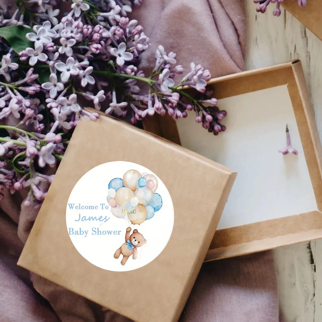 90PCS Custom Personalized Name & Birthday Stickers (For Baptism, Parties & Gift Wrapping)