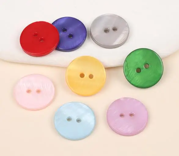 10pcs/Lot Size:10-18mm Colorful baking paint two eyes shell Buttons Fashion Button Shirt sweater decoration Sewing(SSA-4042)