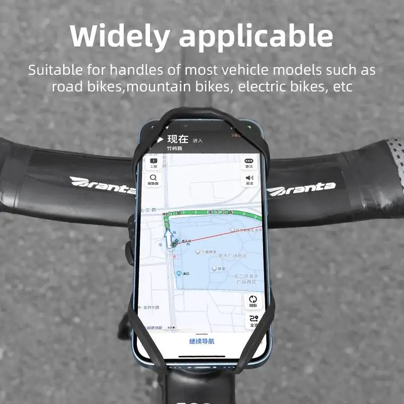 Universal Silicone Bike Bicycle Motorcycle Mount Holder Handlebar Cell Phone Clamp - view 4