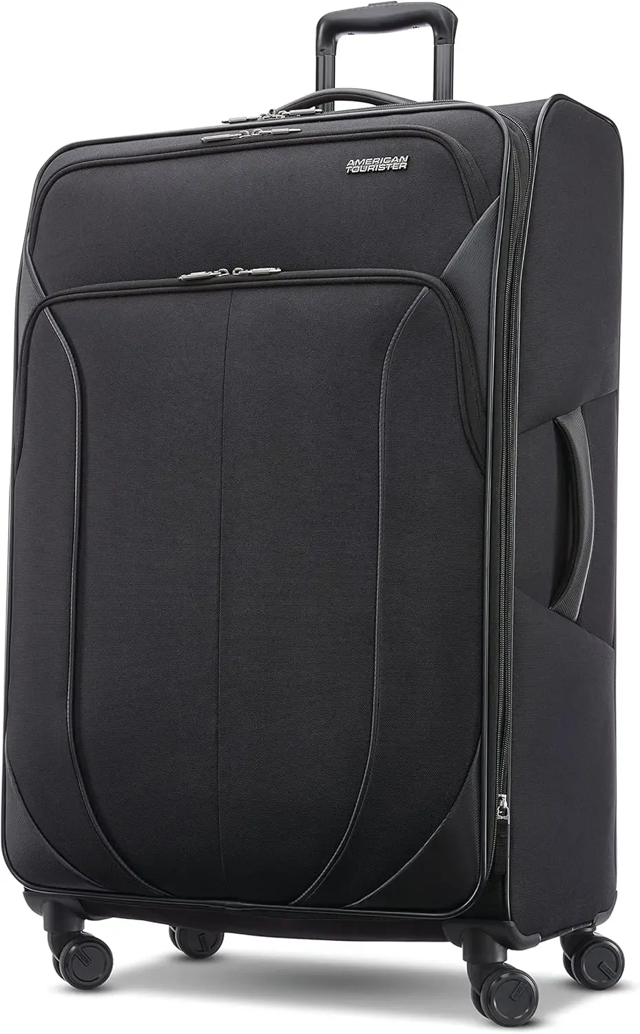 

American 4 KIX 2.0 Expandable Softside Luggage with Spinner Wheels, 28 SPINNER, BLACK