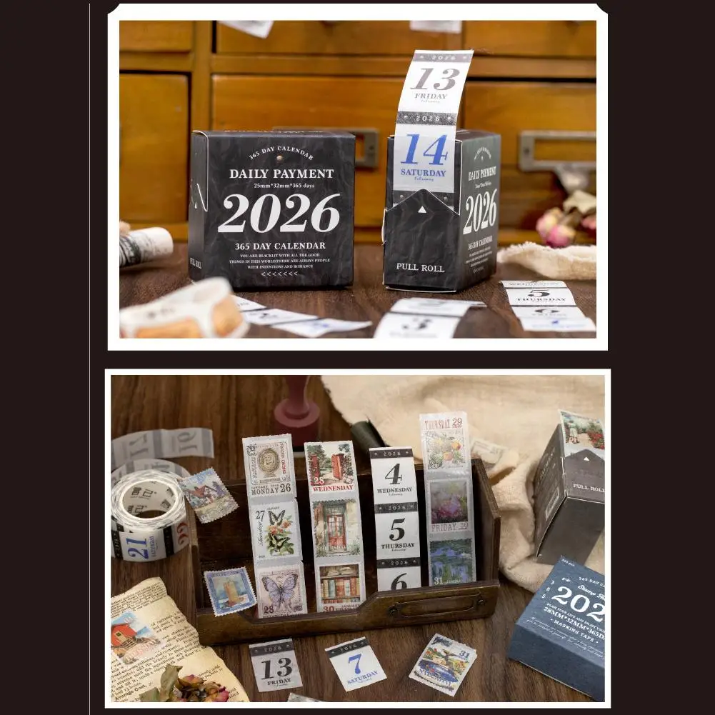 365 قطعة DIY مقاوم للماء PET القرطاسية ملصقات الزخرفية سكرابوكينغ DIY بها بنفسك ورقة ل مجلة الكولاج غير المرغوب فيه مخطط شريطٌ لاصق