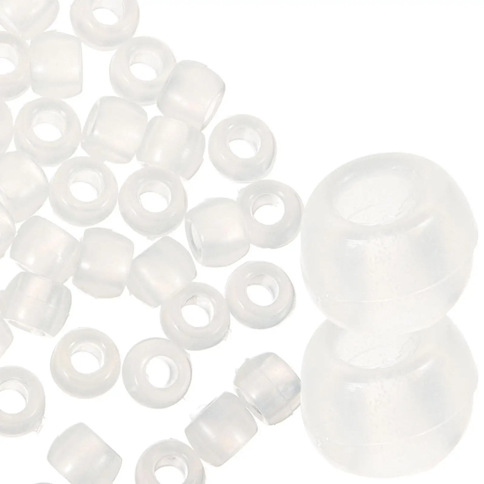 1000pcs UV Color Changing Beads 6x8mm Clear DIY Bracelet Necklace Sun Reactive Plastic Jewelry Making Multicolor