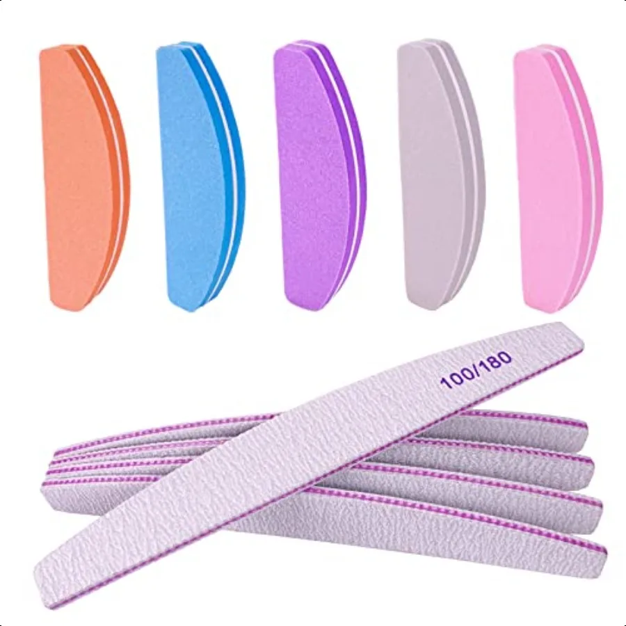 

Nail File and Buffer 10 Pcs Buffer Block Nail Files Double Sided 100 180 Grit for Acrylic and Natural Nails fingernail Emery Bo