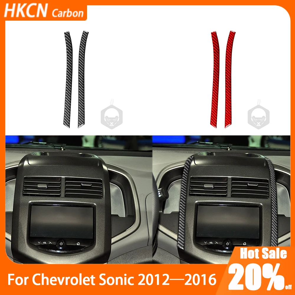 

Carbon Fiber Center Console Sides Skirt Strip Decals Car Accessories Interior Sticker Modification For Chevrolet Sonic 2012—2016