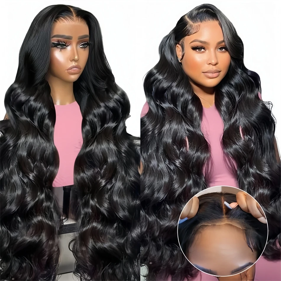 200 Density 30 Inch Body Wave Glueless Wig Black Colored 5x5 Hd Lace Front 100% Human Hair Brazilian Wigs Ready to Wear on Sale