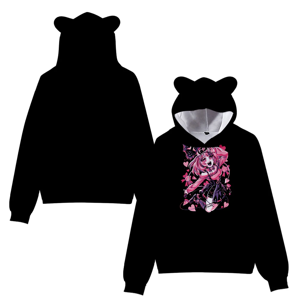 Ironmouse Cute Cat Ear Hoodie Women Men Long Sleeve Sweatshirt Casual Cute Pullover Clothes