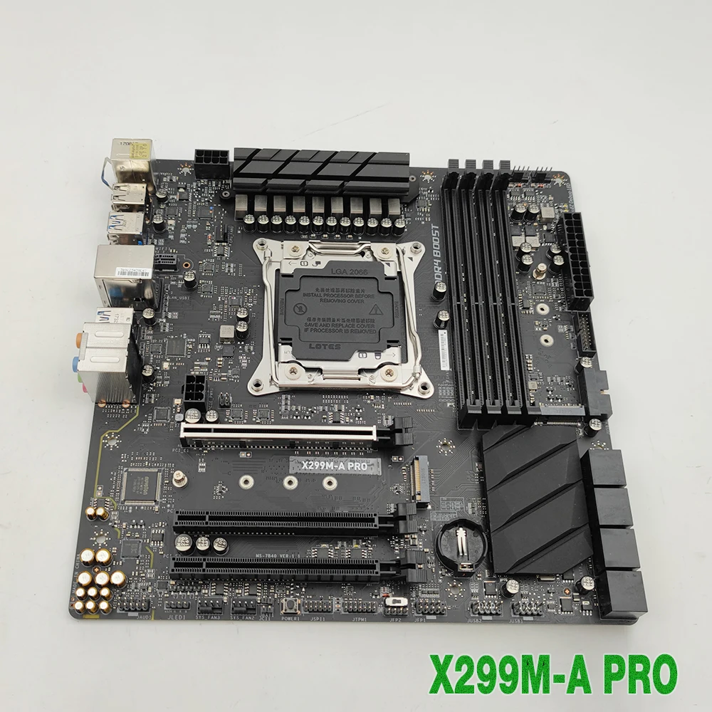 

X299M-A PRO Материнская плата LGA 2066 DDR4 64 ГБ USB3.1 M.2*2 SATA3*8 M-ATX X299