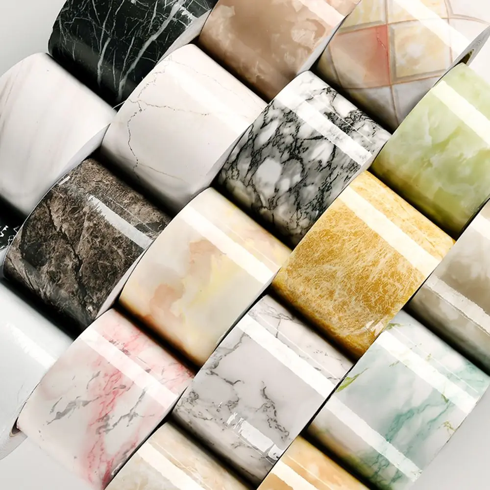 خط التفاف شارات فينيل ذاتية اللصق ، ملصقات حدود الجدار الرخامية ، ورق حائط لخط الخصر ، غرفة المعيشة