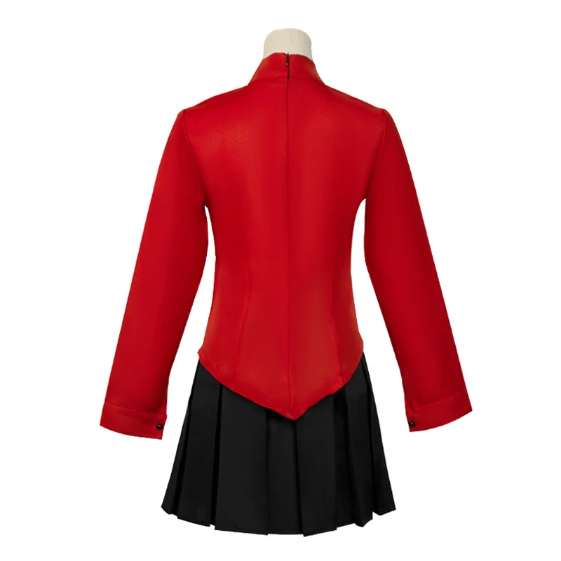 Tohsaka Rin Cospaly Costume Anime Gioco Fatestay notte Rosso Nero Gonna Set per le Donne Vestito di Carnevale Gioco di Ruolo Personalizzato