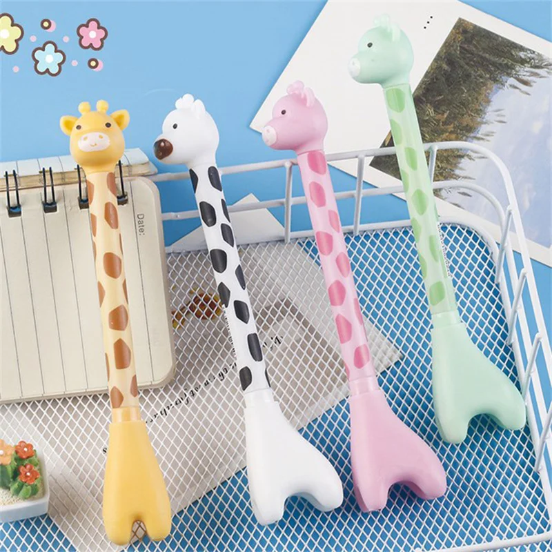 

Cartoon Creative Simulation Standing Giraffe Shape Neutral Pen Fun Design Desktop Stationery Smooth Water Pen Signature Pen