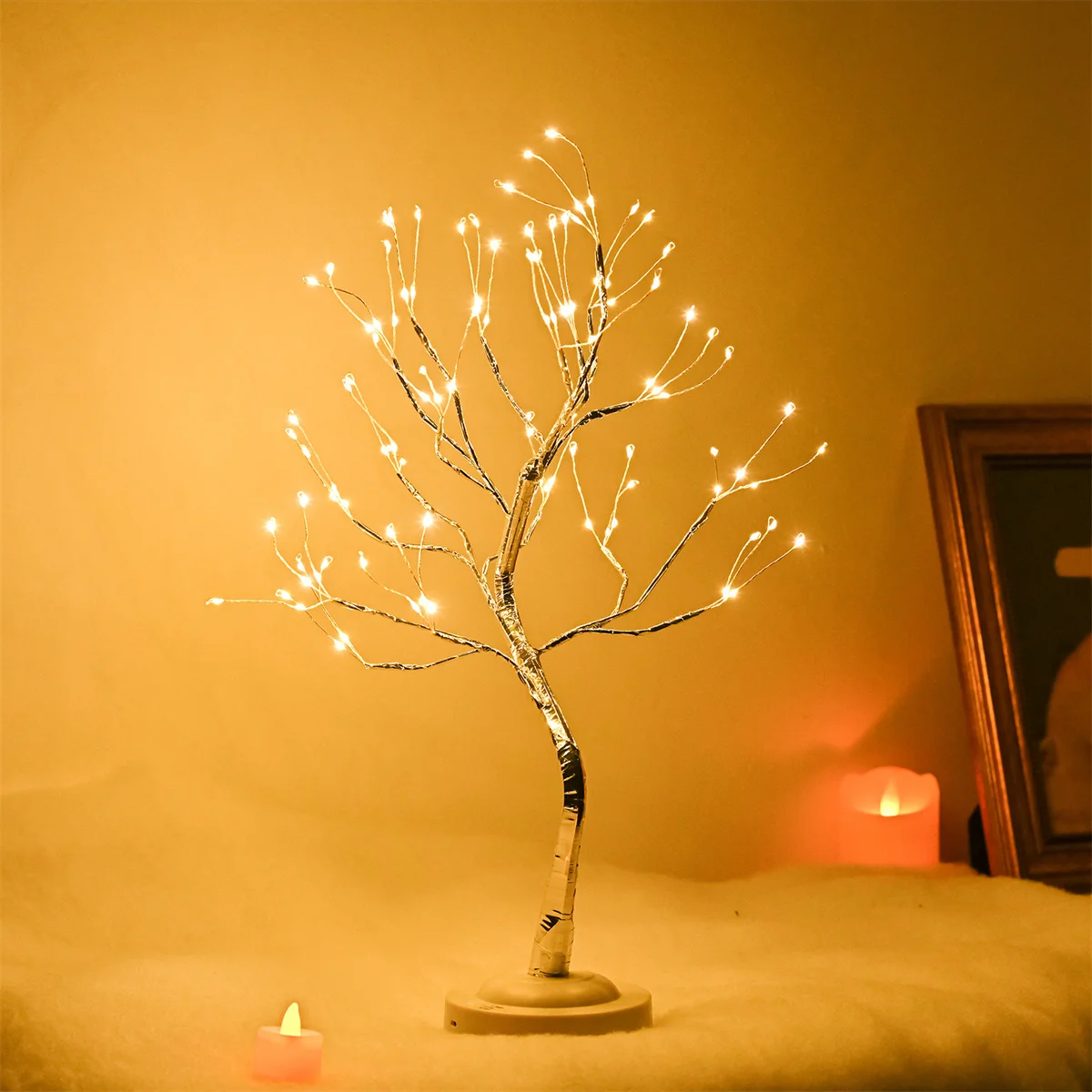 108LED copper wire tree light battery box USB dual-use room decoration small night light romantic gift atmosphere decoration