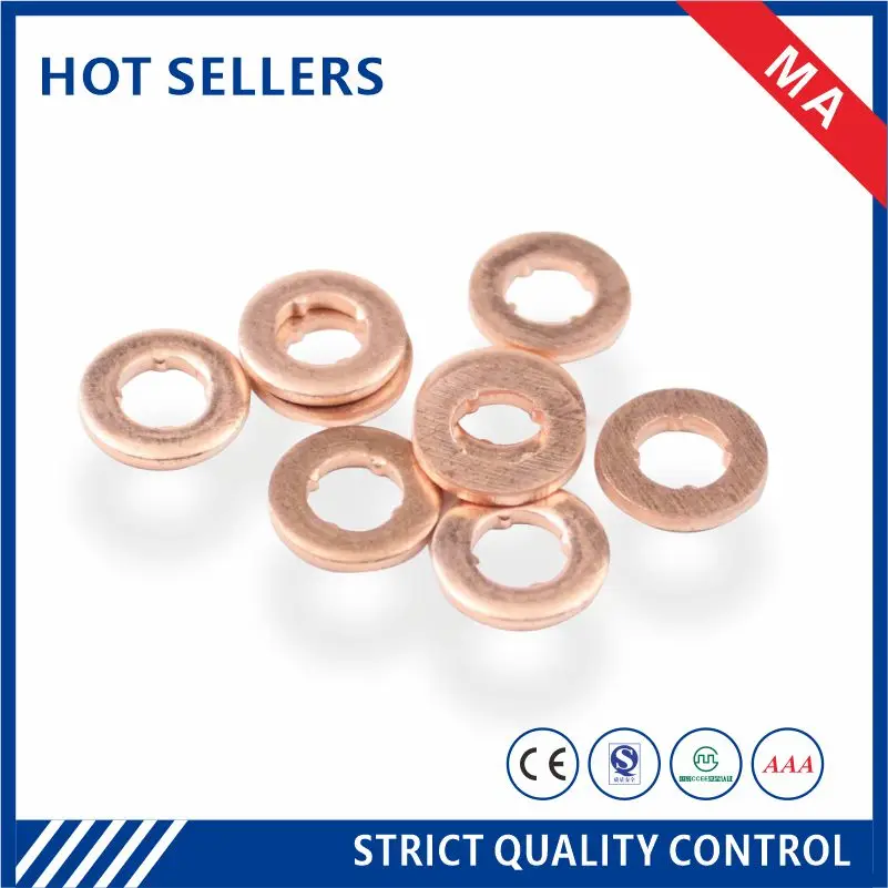 

Diesel F00RJ02175 F00VC17502 F00VC17503 F00VC17504 F00VC17505 F00VC17506 Copper Washers Shims For Delphi Injector