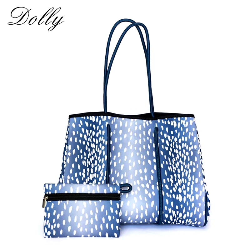 New In Waterproof Elegant Women\'s Starry Sky Pattern Handbags, Fashion Summer Beach Shoulder Bags with Small Purse Promotion