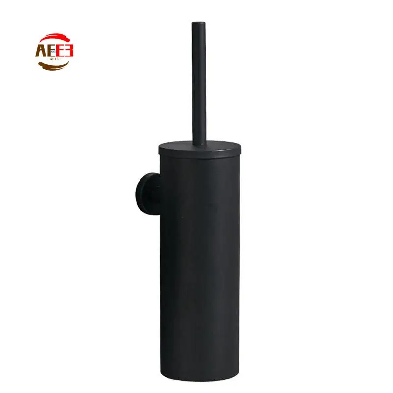

AEE3-Toilet Brush 304 Stainless Steel Cylindrical Brushed Vertical Wall-Mounted Bathroom Toilet Cleaning Supplies