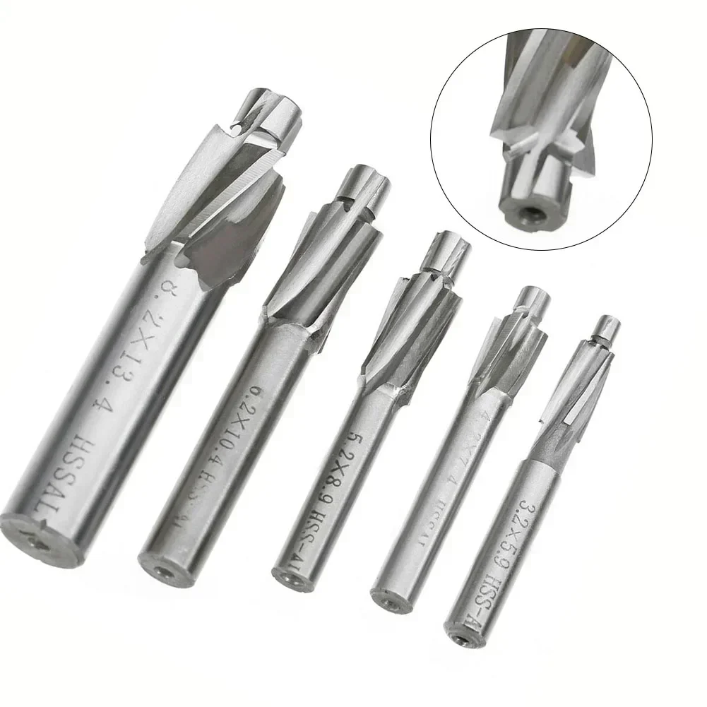 1pc HSS Countersink Mill Cutter Drill Bit M3-M8 Spot Router Slot Drill High Speed Steel Flat Bolt Hole Cap Screw Milling Tool