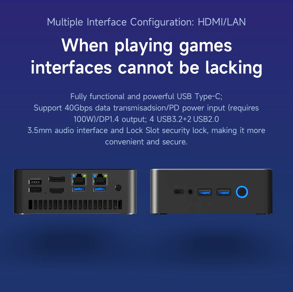 MLLSE-K2 Mini PC Desktop Gaming Computer, AMD Ryzen 7, 7735HS, 8C, 16T, DDR5, 16G RAM, 1TB SSD, Window 11 Pro, BT5.2, WiFi6, RZ608
