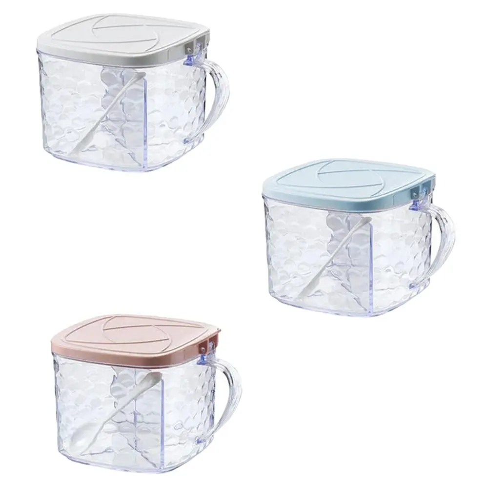 3Pcs Spice Storage Box Kitchen Seasoning Jar Salt Bottles Condiment Container Plastic MultiPurpose Easy Practical Color