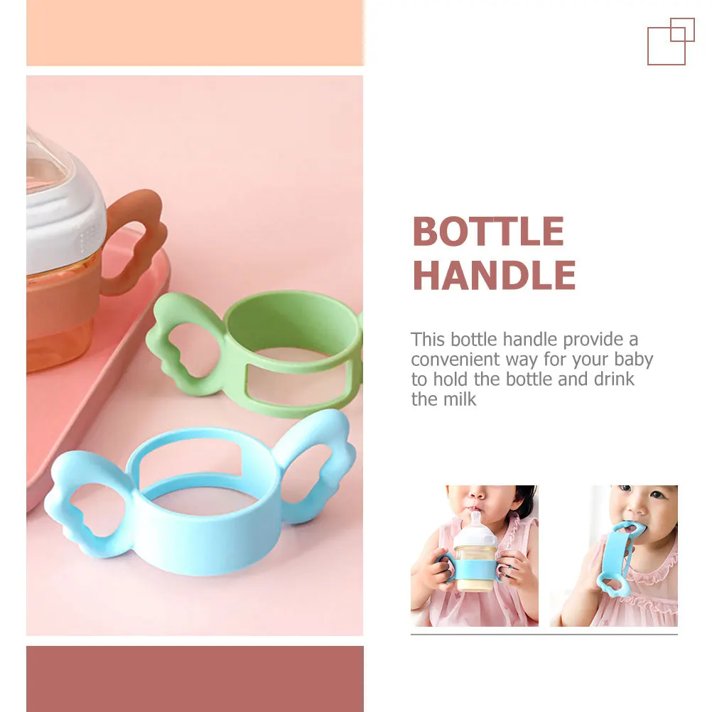 

2 шт., силиконовые ручки для детских бутылочек, эргономичные нескользящие ручки для бутылочек для кормления, сменные ручки для ухода за младенцами, ручка для кормления ребенка