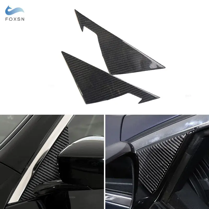 

Мягкое углеродное волокно для Infiniti G25 G35 G37 2007-2013, автомобильные аксессуары, зеркало заднего вида на столешнице, боковая треугольная крышка, наклейки, отделка