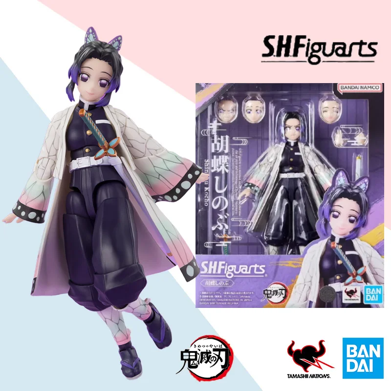Bandai original S.H.Figuarts SHF Shinobu Kocho Demon Slayer anime action figure model ornaments collection toy surprise gift