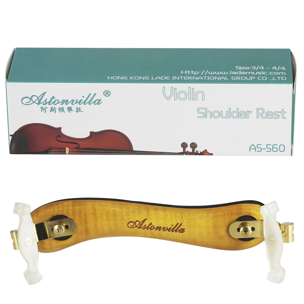 

AS-560 Astonvilla Violin Shoulder Rest For 4/4 3/4 1/4 1/2 Fiddle Solid Wood Shoulder Support for Acoustic Viola Accessories