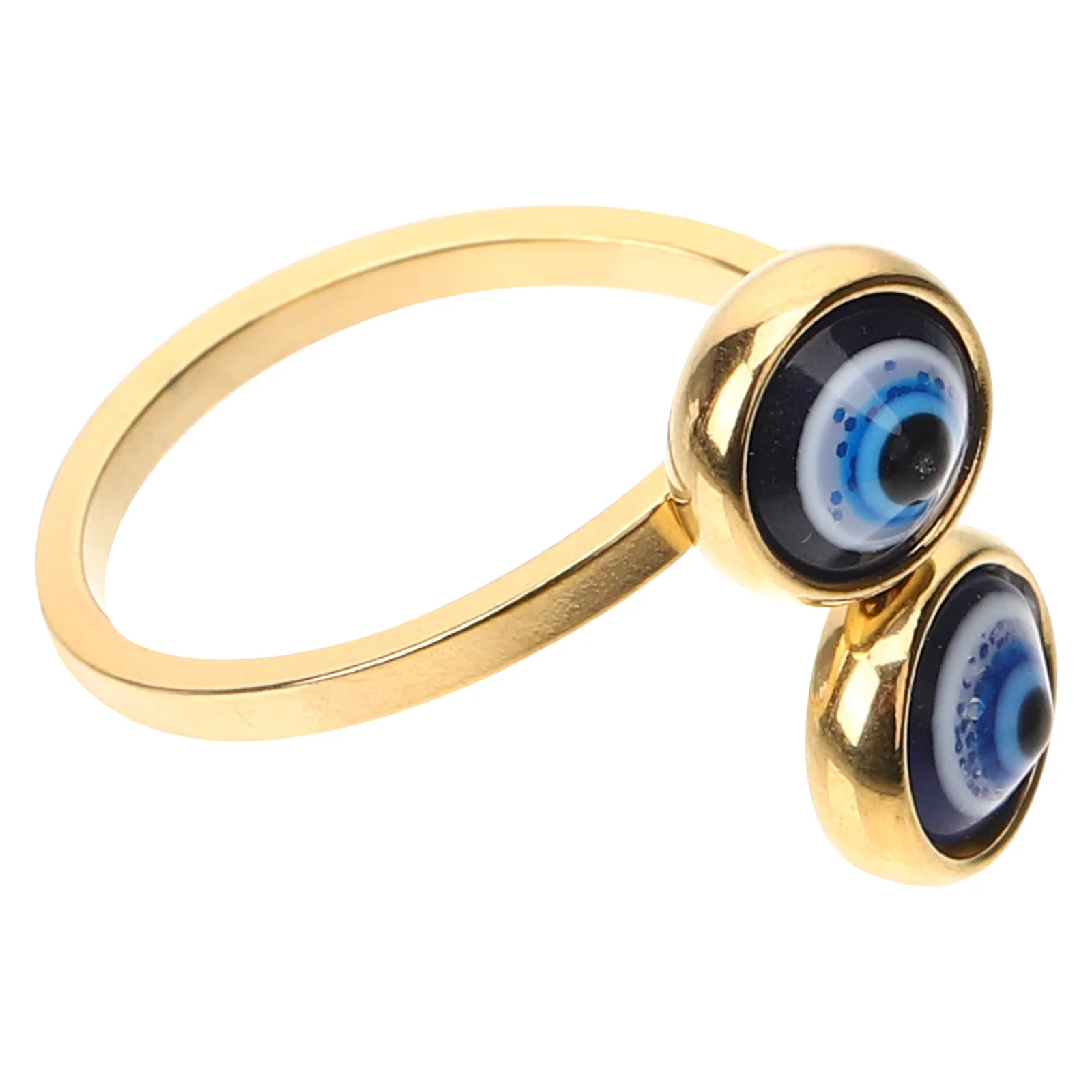 Demon Eye Ring Vergulde Ringen Evil voor Dames Sieraden Verstelbare Wrap Roestvrij Staal