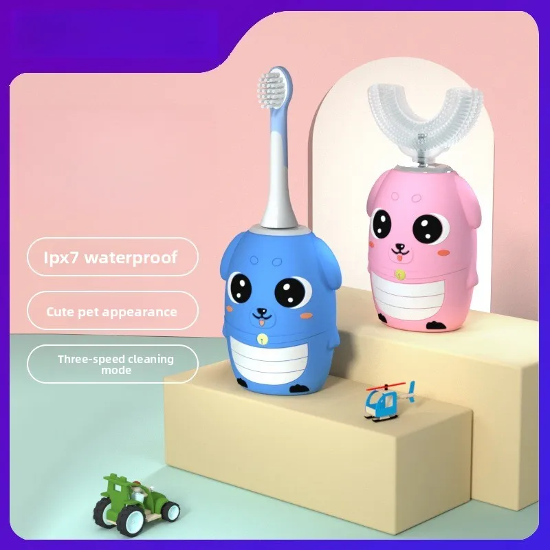 

U-образная автоматическая электрическая зубная щетка для детей и взрослых — водонепроницаемый дизайн мундштука, интеллектуальная звуковая чистка, готовый подарок