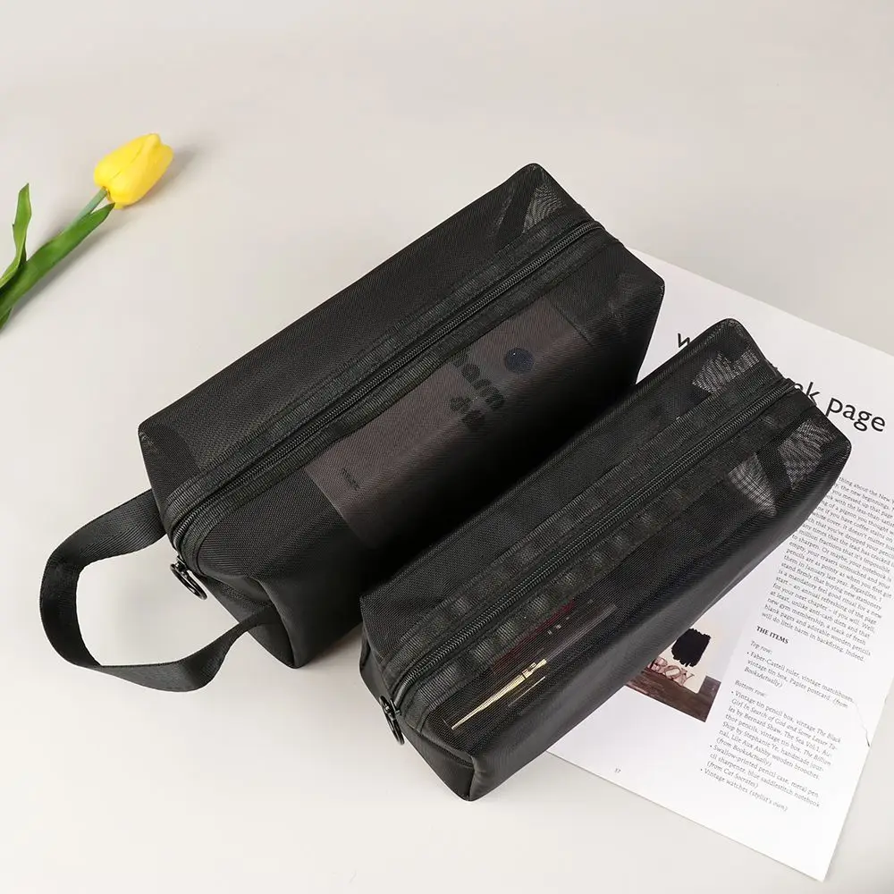Camping Toiletry Bag Handbags Cosmetic Bag Mesh Package Travel Organizer Makeup Pouch