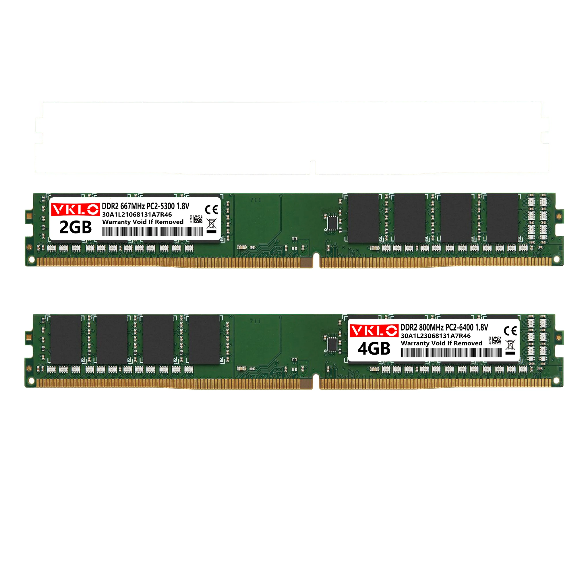 4Pieces set DDR2 2GB 800Mhz PC2-6400 DIMM Desktop PC RAM 240 Pins 1.8V NON ECC 2RX8 2-sides, 8chips per side No-ECC