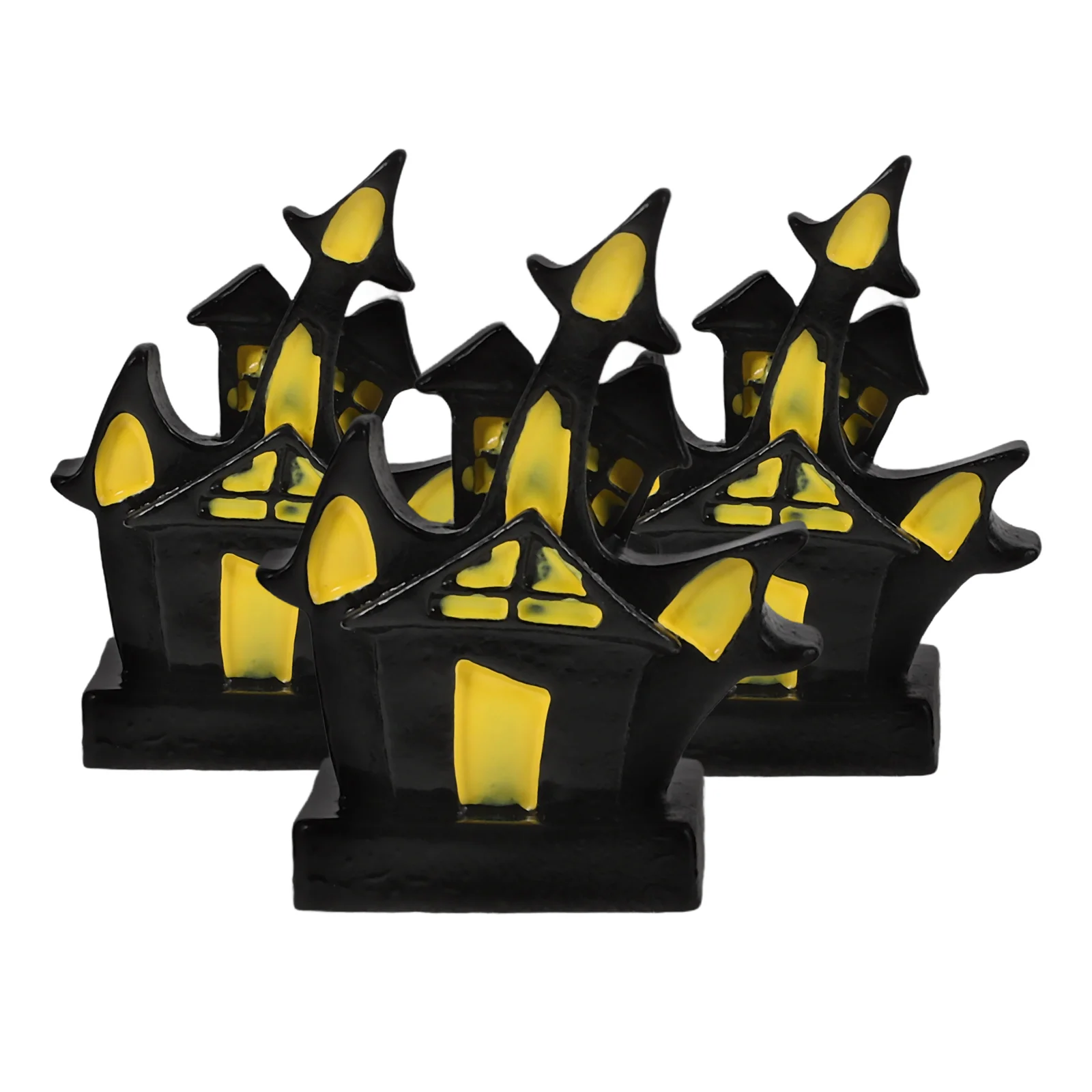 

3pcs Fish Tank Mini Castle Aquarium Decorations Halloween Castle Figurine Resin Fish Tank Statue Decor