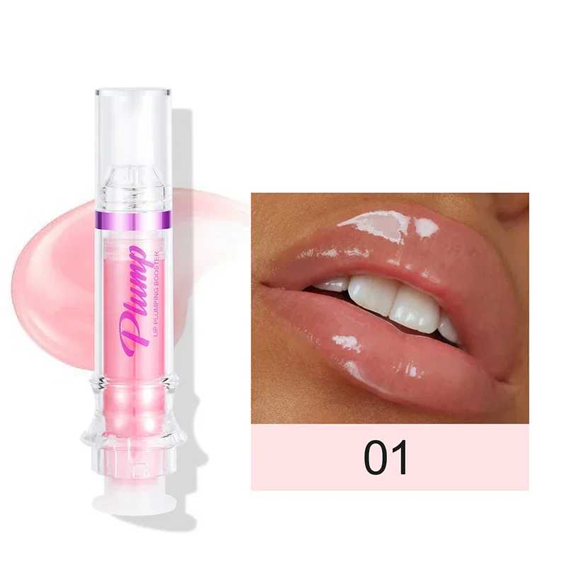 Wässrige kristall klare Gelee Lippen öl Lippen balsam feuchtigkeit spendende und glättende Lippen Linien Gelee Schmoll mund Lip gloss Glas Lippen frucht Duft