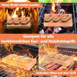 Easy to Clean Salt Stone Grilling Rack Heavy Duty Salt Stone Grilling Rack Non-stick Heat Resistant Bbq Grill Holder for Outdoor