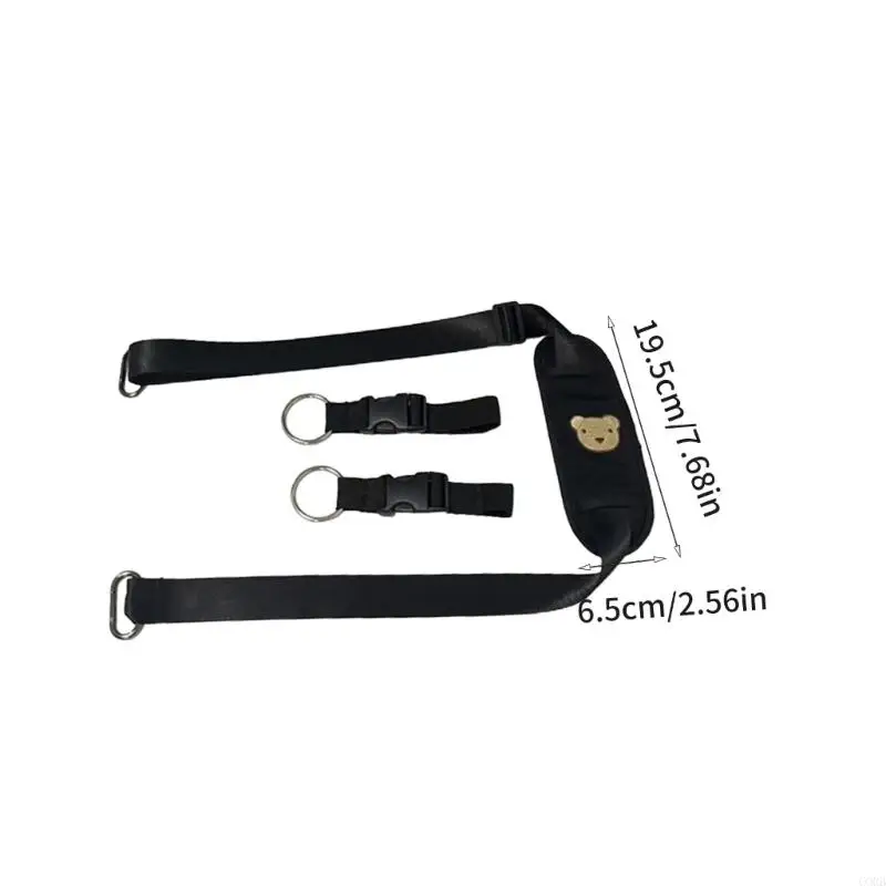 قفل أمان لعربات الأطفال من CORB، خطاف معلق، حزام حامل من البوليستر المتين، توافق عالمي مع ملحقات عربة الأطفال