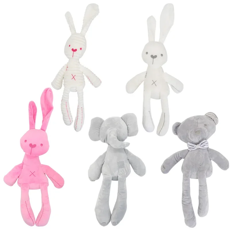 Children's New Cute Cartoon Picture Plush Comfortable Long Foot Rabbit Shape Toy Baby Soft Comfort with Sleeping Doll