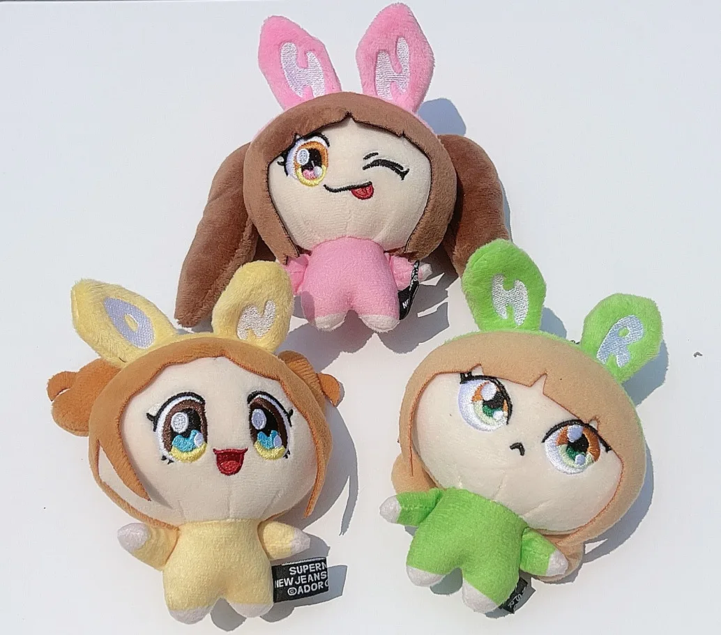 Juguetes colgantes de peluche de Anime NEWJEANS, Minji, Hanni, Pamela, Haerin, hyeen, muñecas de peluche para niñas, llavero, bolsa de decoración, regalos de Peluches