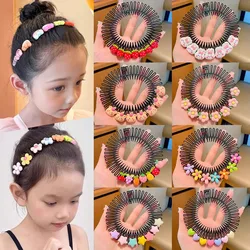 Y2k Star Heart Colorful Hair Combs Children Broken Headband Hair Comb Clip Cute Headdress Princess Girls Hair Accessories Korean