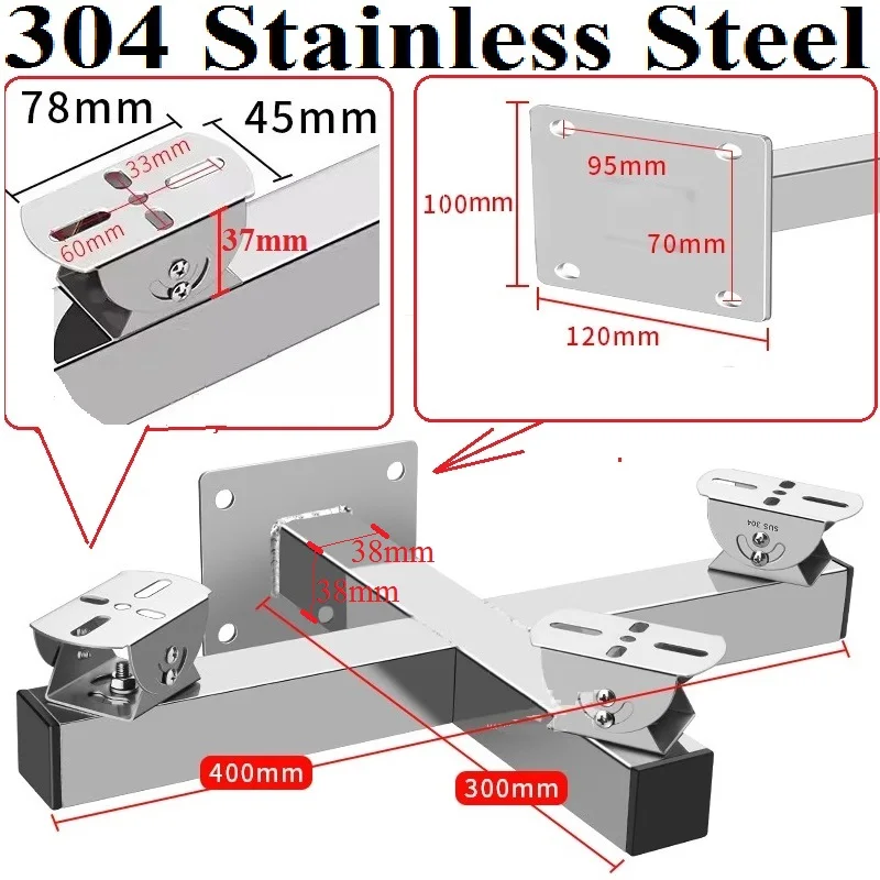

Explosion-Proof SUS304 Stainless Steel Wall / Rod Bracket, for 2 / 3 directions Mount CCTV Camera, Replace Hikvision, Top Qualit