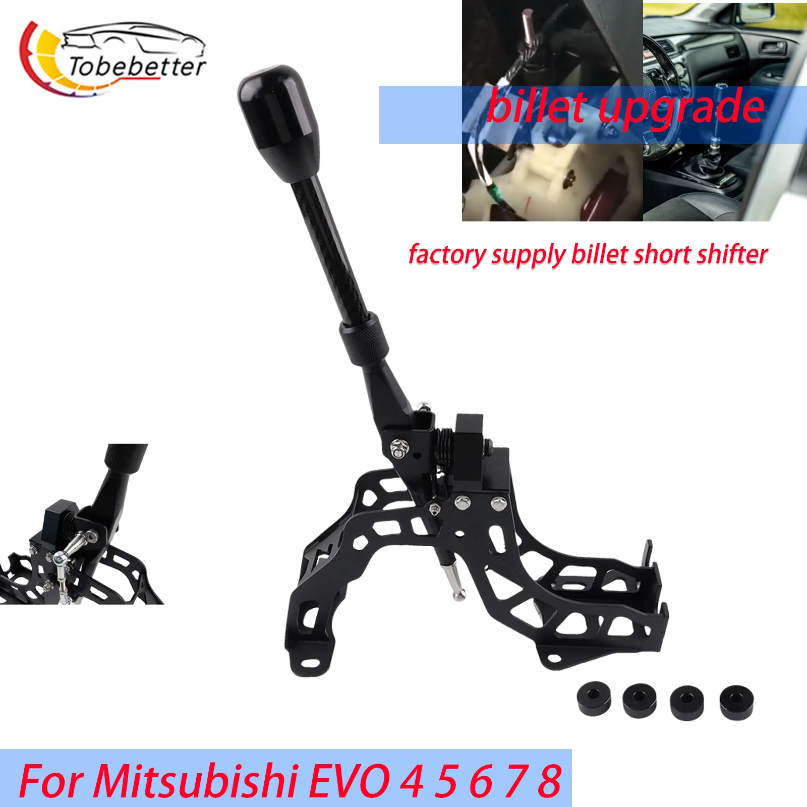 Short Shifter Billet Aluminum Race Shift For Mitsubishi Lancer EVO 4 / 5 / 6 / 7 / 8 5 Speed Manual Gear Shift Quick Shift