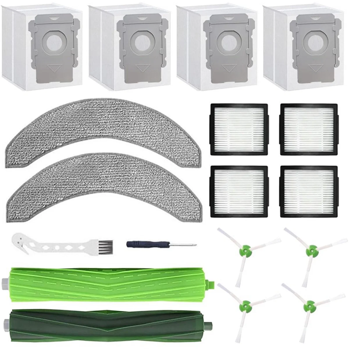 parti di ricambio popolari compatibili con l'aspirapolvere robot IRobot Roomba Combo J7+/Plus J9+, spazzola in gomma multisuperficie