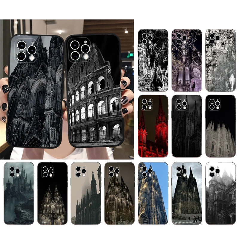 

Gothic Castle Church Art Phone Case For iphone 17 Pro Max 17 Pro Air 16 15 14 13 Pro Max 15 16 Pro 15Plus
