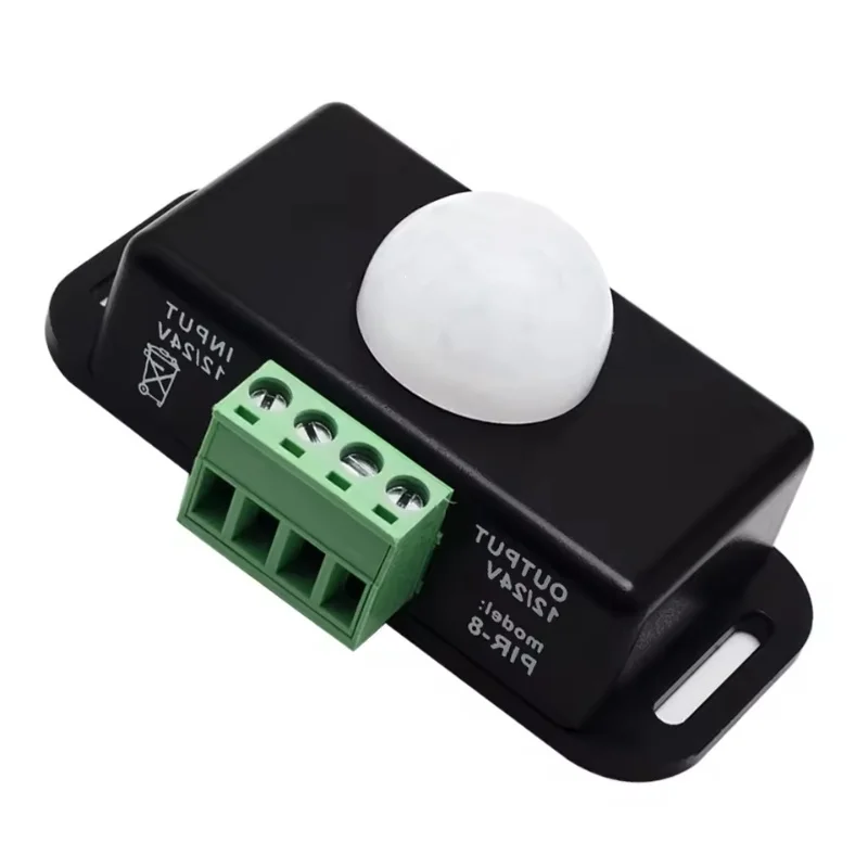 DC 12V 24V 8A Automatic Adjust PIR Motion Sensor Switch IR Infrared Detector Light Switch Module for LED Strip Light Lamp