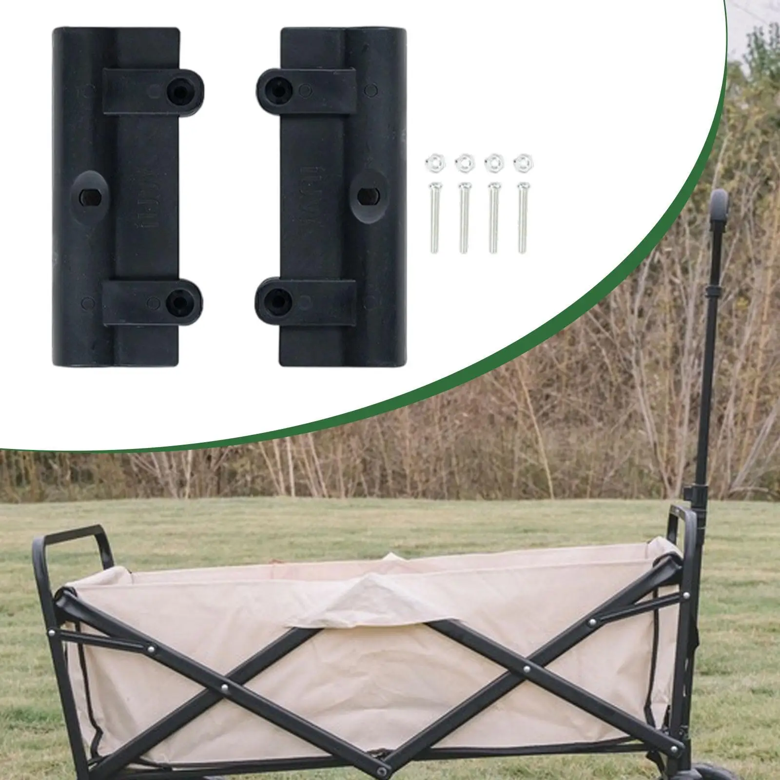

Foldable Wagon Push Handle Connector Utility Spare Parts Accessories Easy Installation Removable Multifunction Wagon Attachment