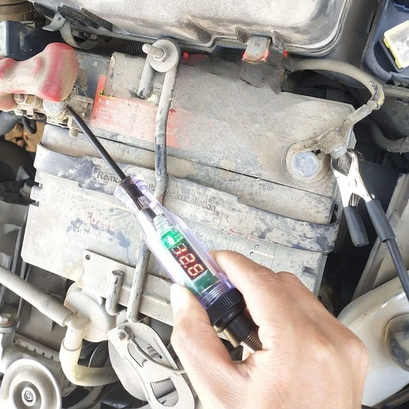 أدوات السيارات الجديدة السيارات شاحنة جهاز فحص الدائرة الكهربائية تيار مستمر 6 فولت 12 فولت 24 فولت الجهد التشخيص التحقيق اقلام الفحص الثقيلة #6