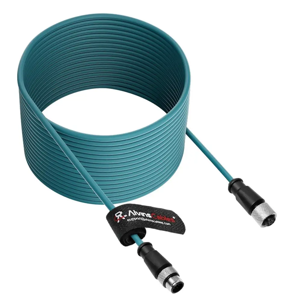 

Alvin's Cables M12 A-Code 8 Pin Male to 8 Pin Female Cat6a High-Flex Shielded Sensor Actuator Cable for Cognex Industrial Camera